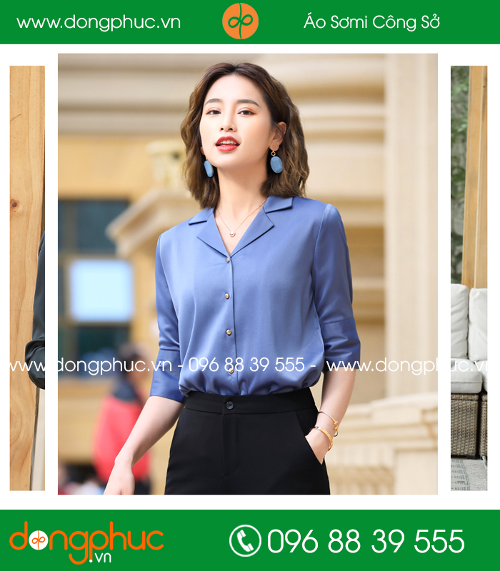 Đồng phục áo sơ mi màu tím cà